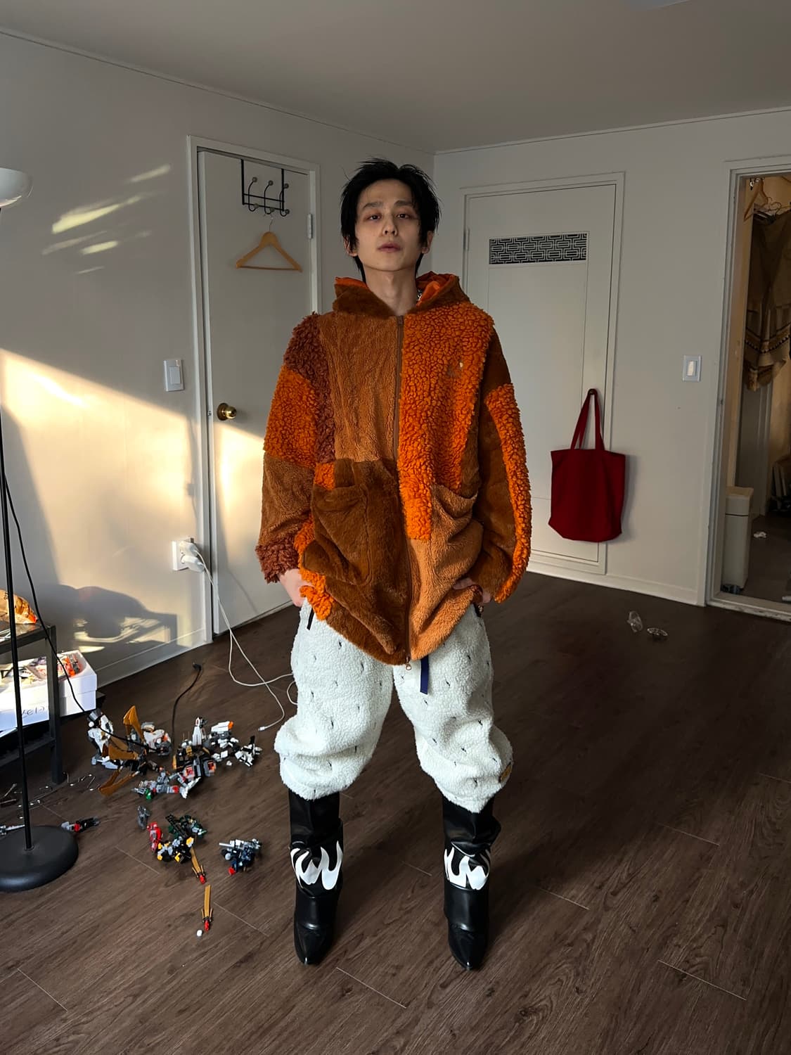 Go Slow Caravan 퍼 & 보아 플리스 패치워크 자켓 상품이미지3