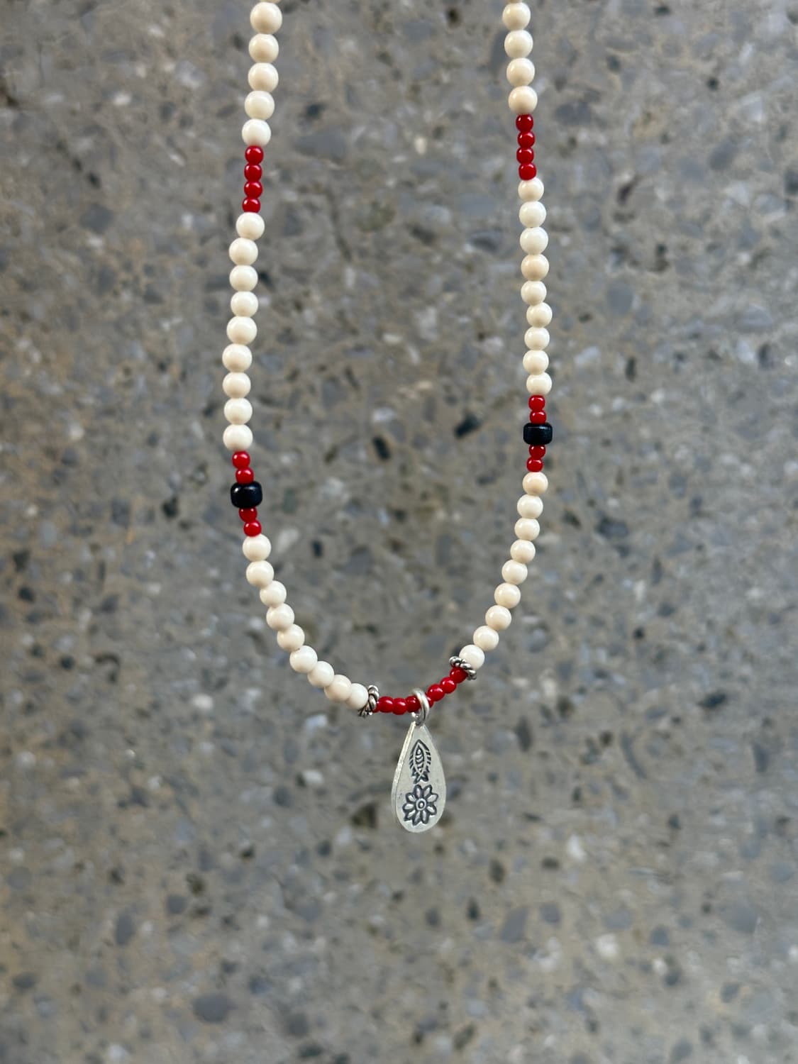 Red Seed Trail 925silver Necklace 상품이미지1