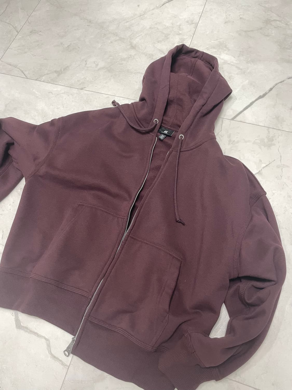 H&m 크롭 후드집업 M 상품이미지2