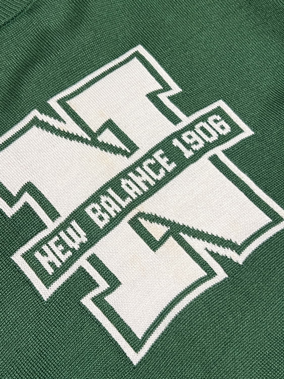 뉴발란스 골프 일본 울혼방 빅로고 니트 6 그린 상품이미지4