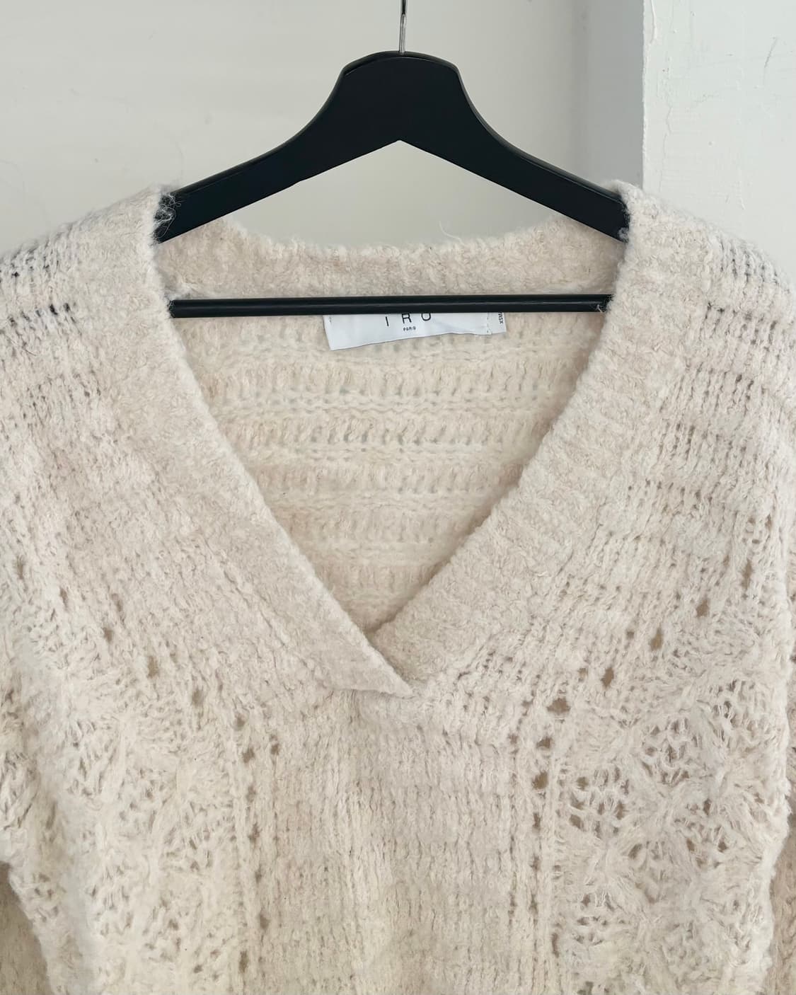 이로 알파카 모헤어 브이넥 니트 상품이미지2