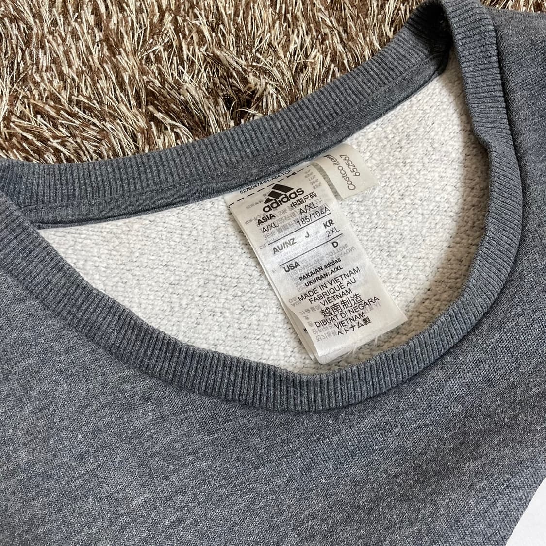 아디다스 adidas 다크그레이 빅로고 맨투맨  2XL 상품이미지2