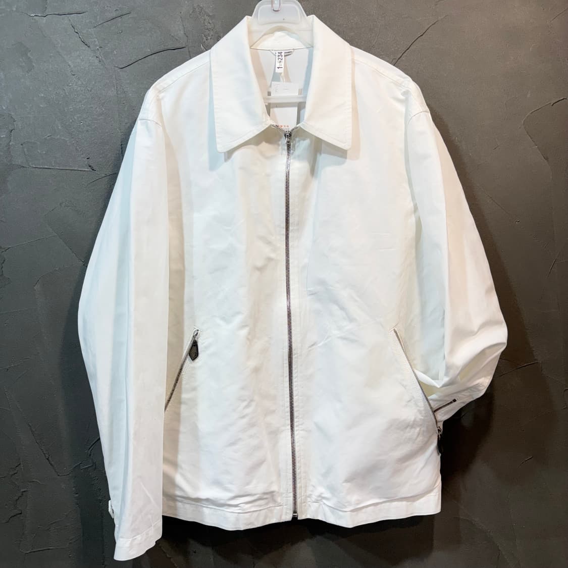 [48] HERMES 에르메스 화이트 면 자켓 상품이미지1