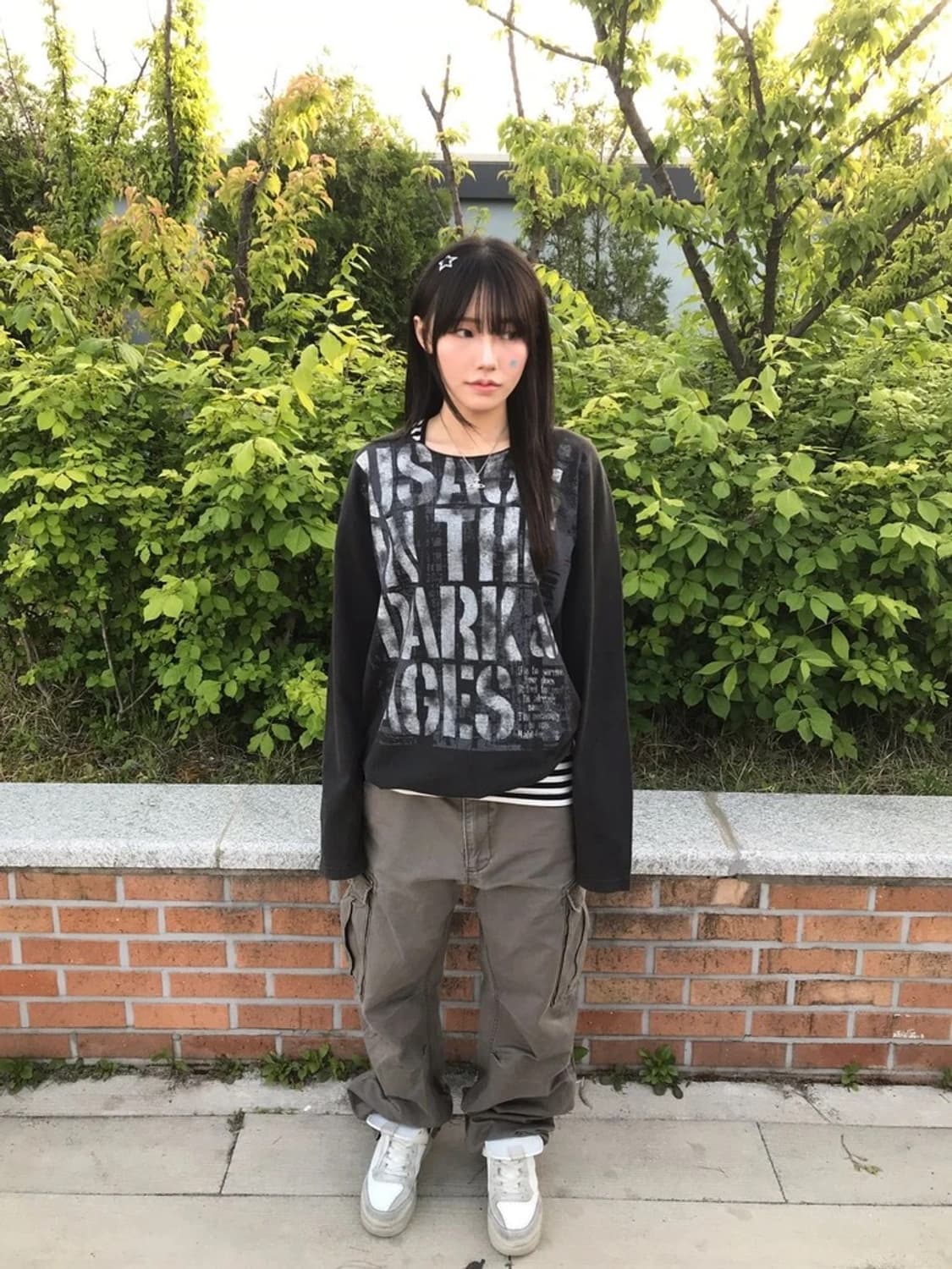 Dangerous Warning Graphic Long Sleeve 상품이미지1