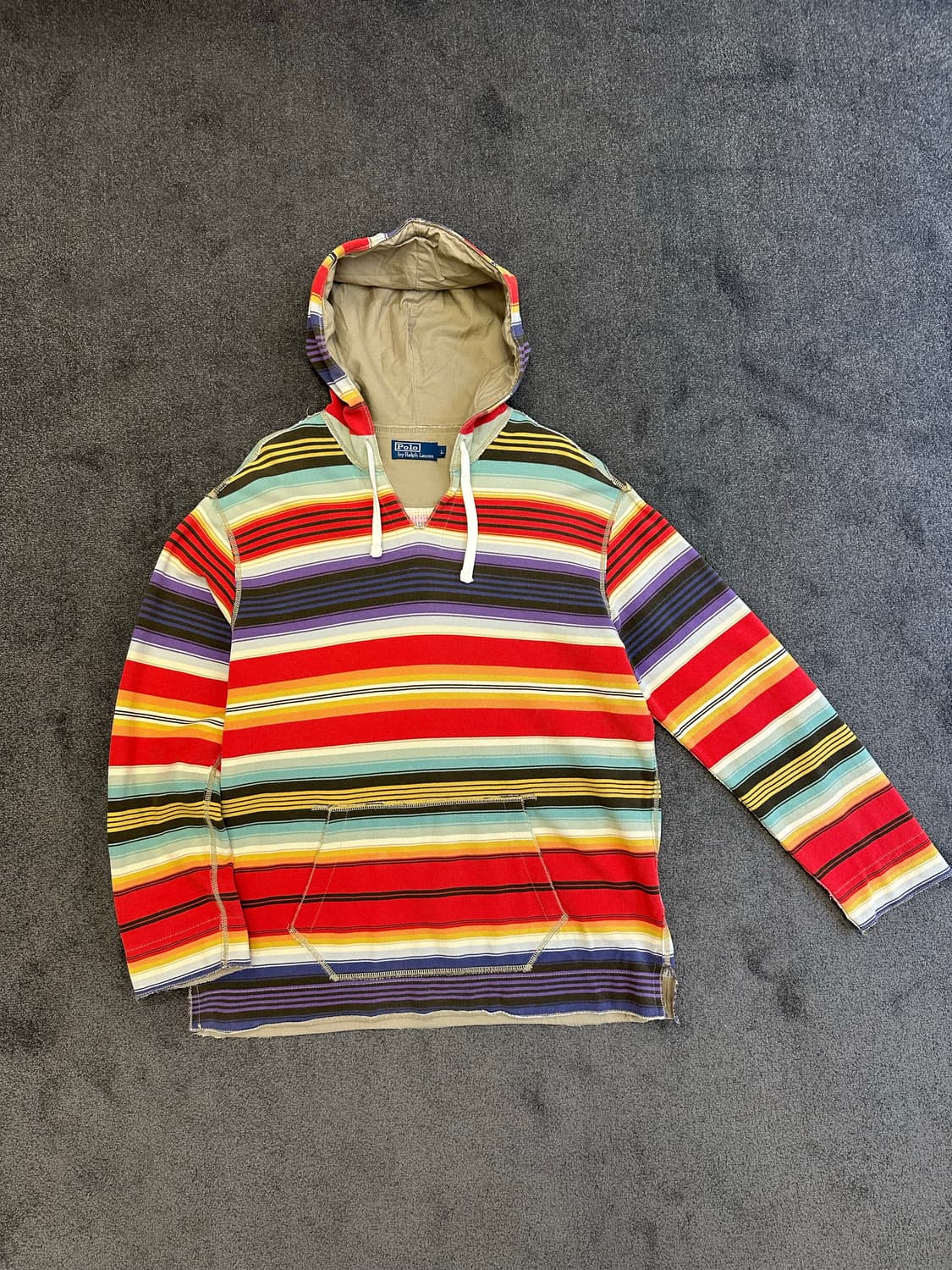 폴로 랄프로렌 인디안 단가라 후드티 L 상품이미지1