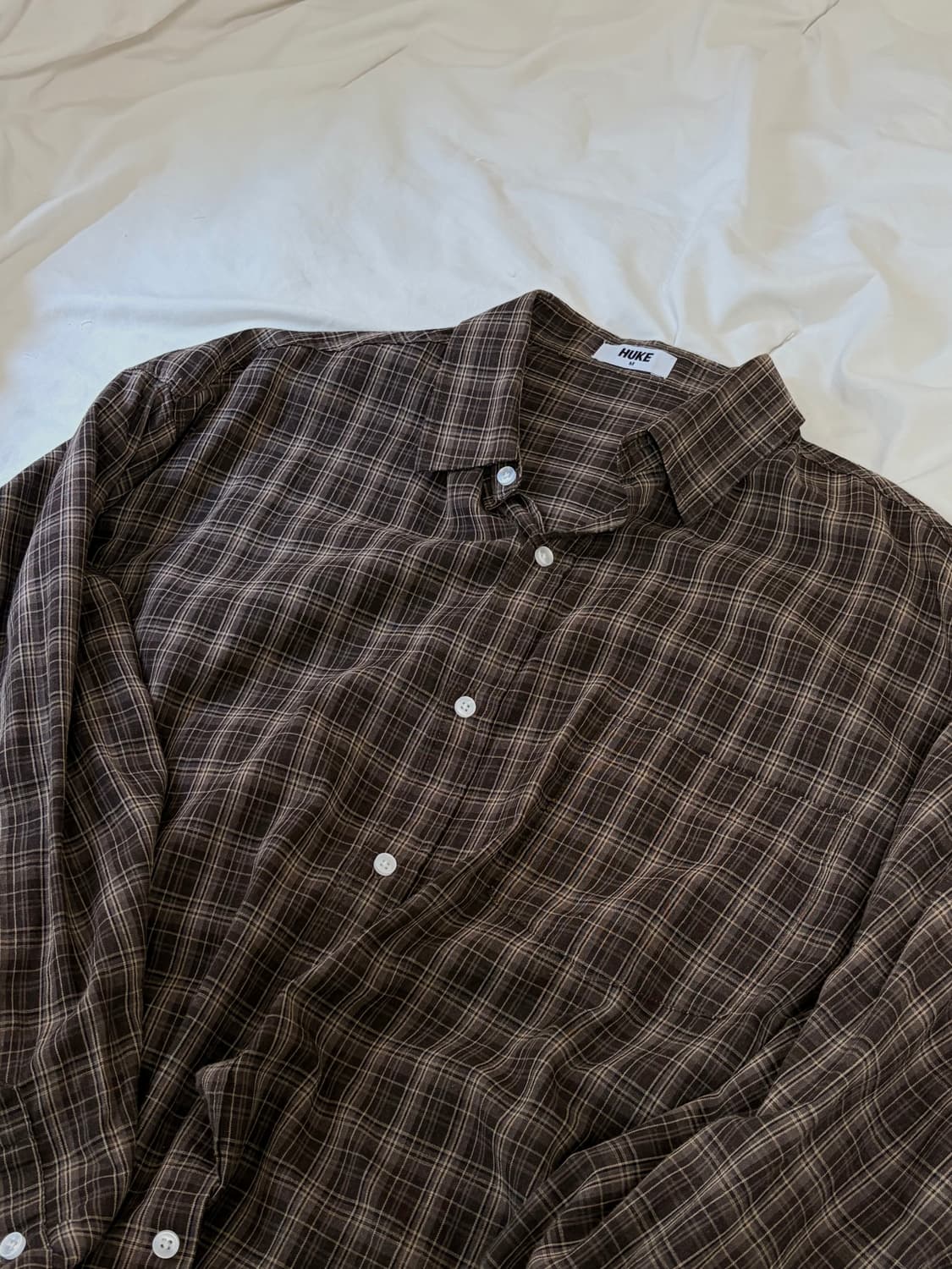 Huke brown check shirts 상품이미지1