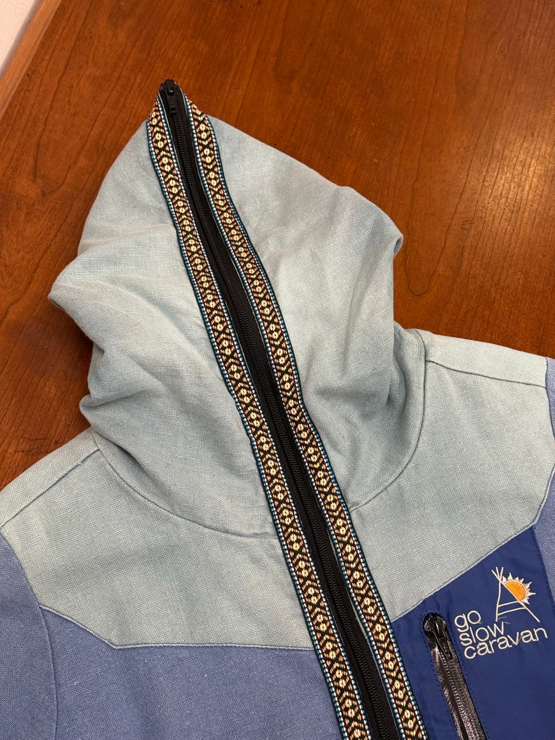 66) go slow caravan Multi-Fabric Zip Hoo 상품이미지7