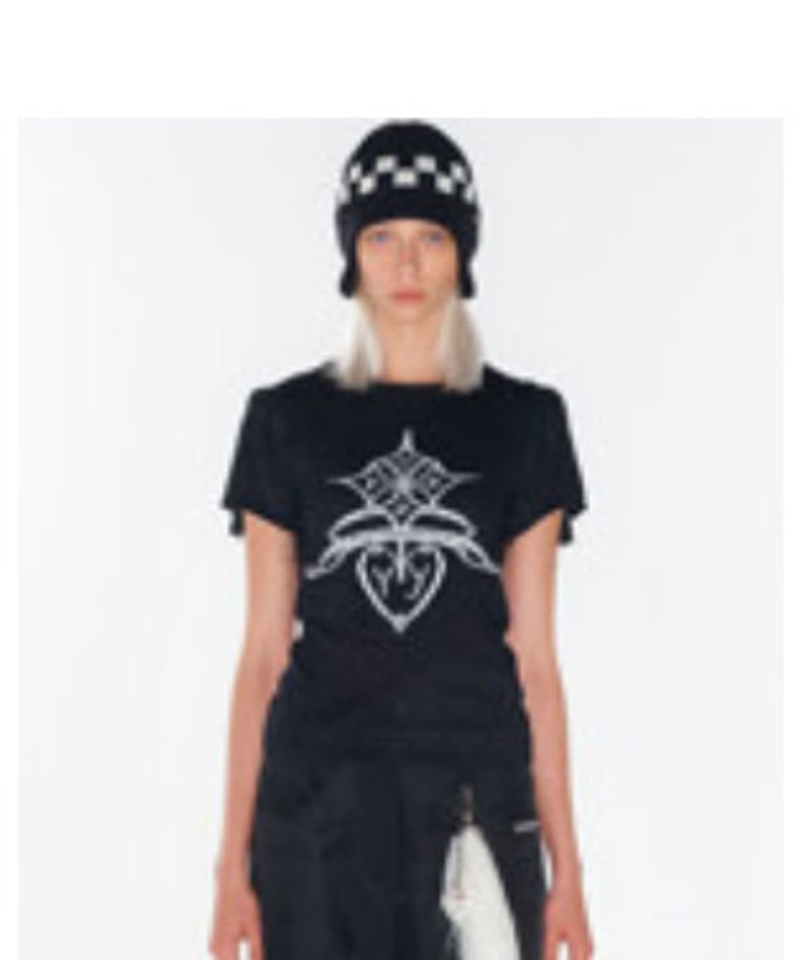오픈와이와이 니트탑 SLIT SHOULDER KNIT TOP, BLACK 상품이미지1