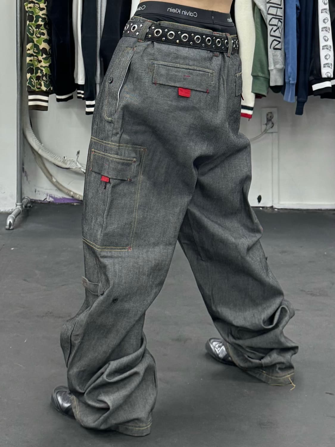 VTG 메탈릭 오버핏 카고팬츠 상품이미지4