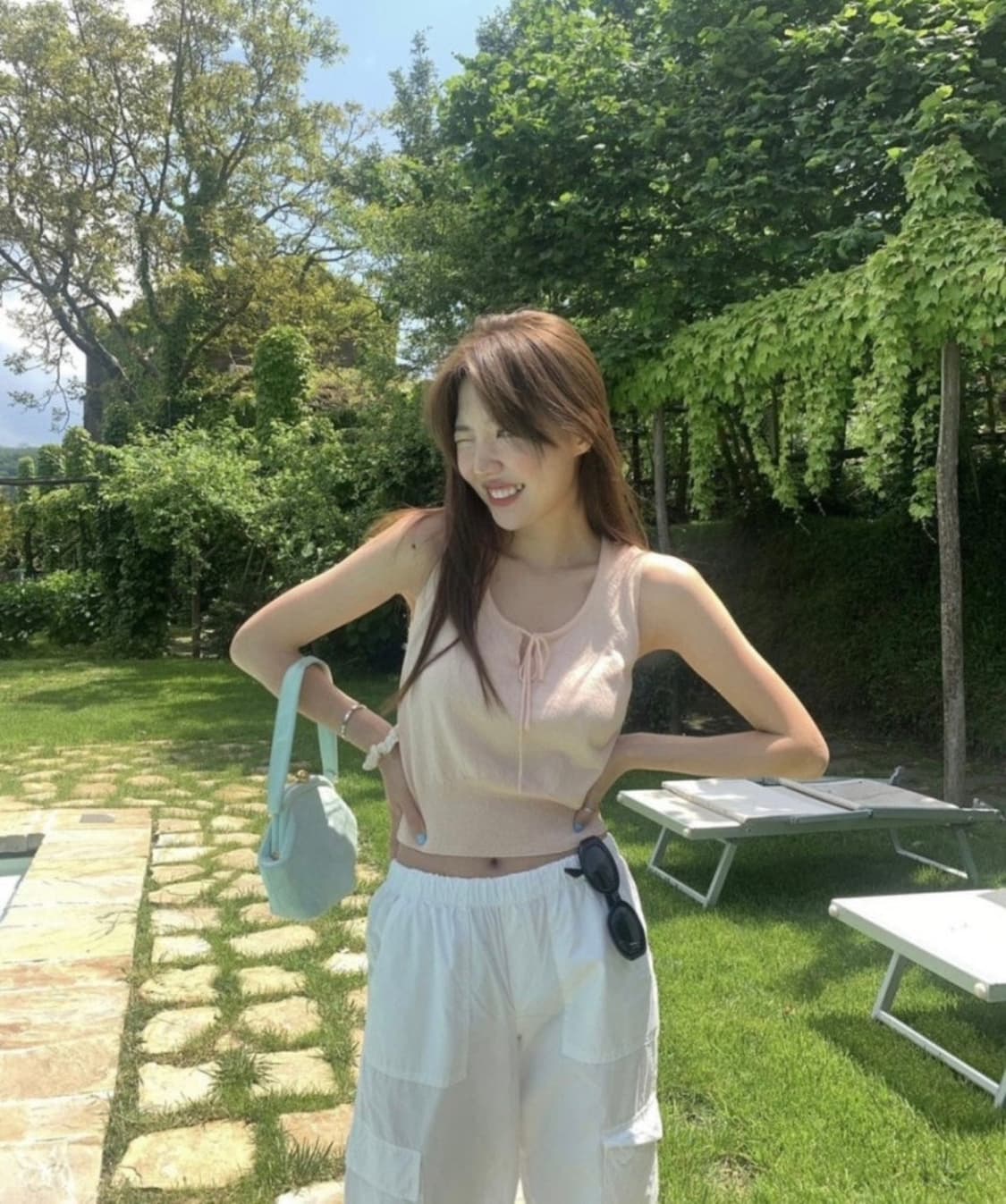 타낫 U넥 스트링 슬리브리스 니트 (새상품, 택X) 상품이미지1