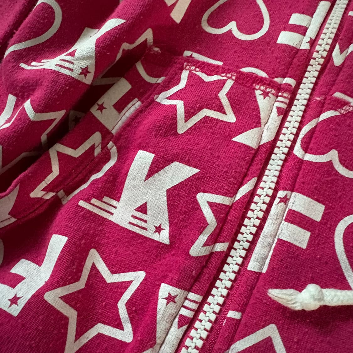 빈티지 y2k 핫핑크 후드집업 상품이미지2