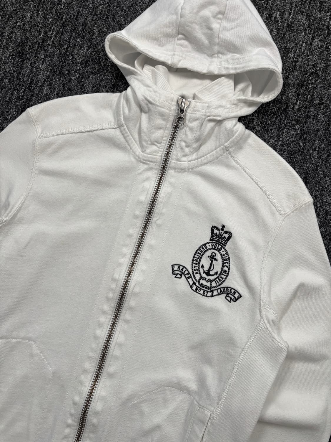 폴로 화이트 후드집업 상품이미지5