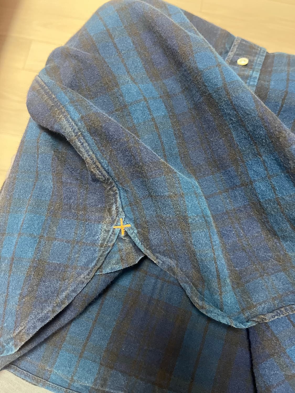 빔즈 플러스 네이비 체크 셔츠 상품이미지4