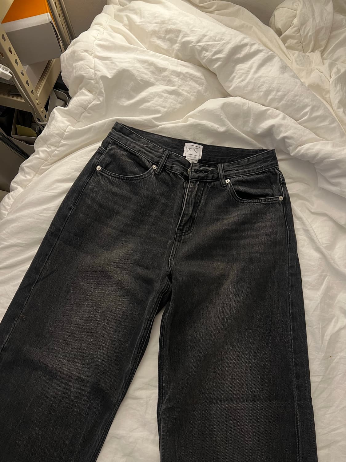 zicmade / 와이드 레그 데님 블랙 / 30 상품이미지6