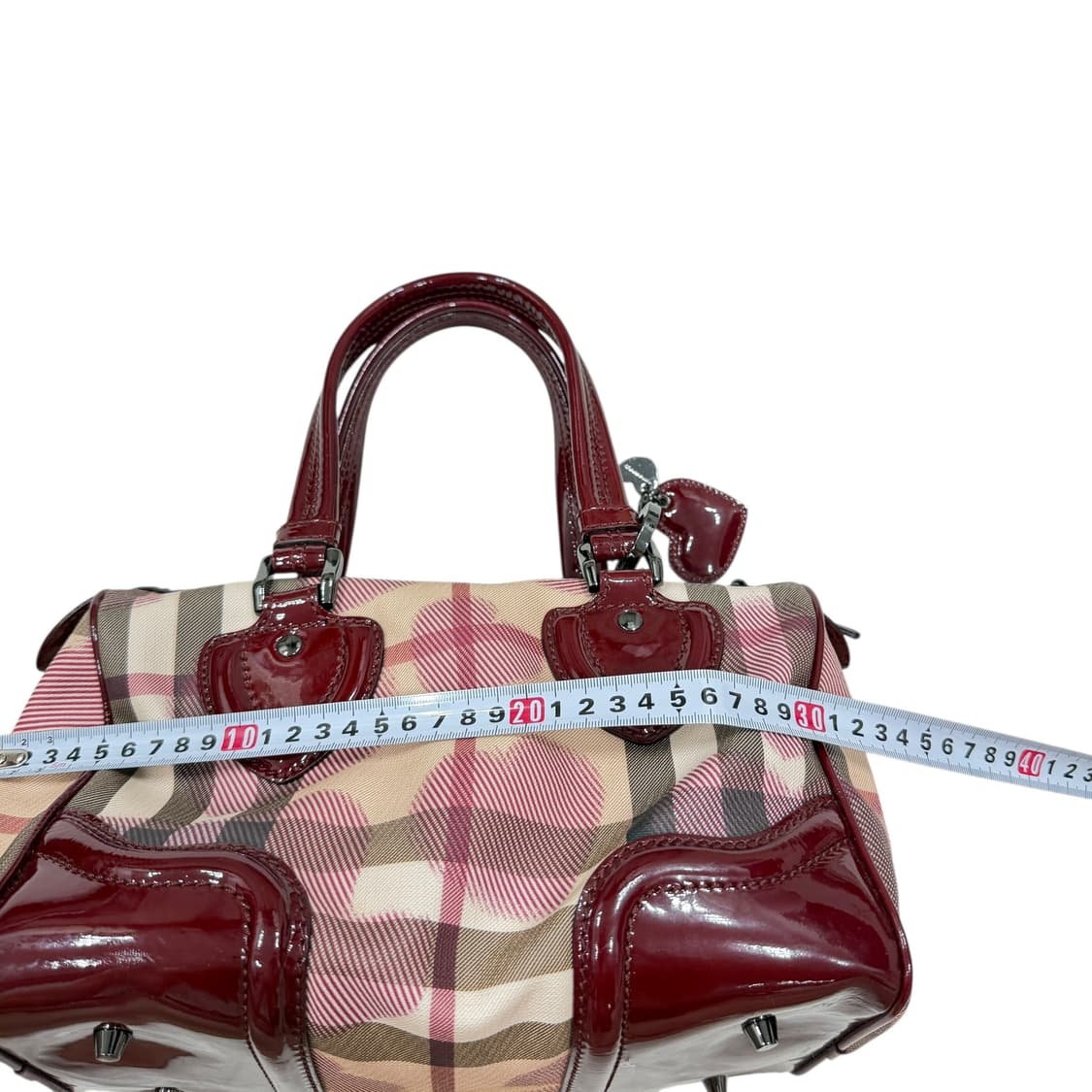 버버리 빈티지 러브 하트 체크 보스턴백 토트백 핸드백 가방 상품이미지7