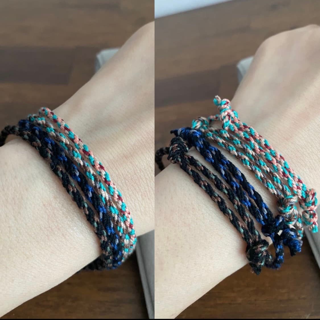 마크라메 유기농코튼 실팔찌 세트(L) 상품이미지2