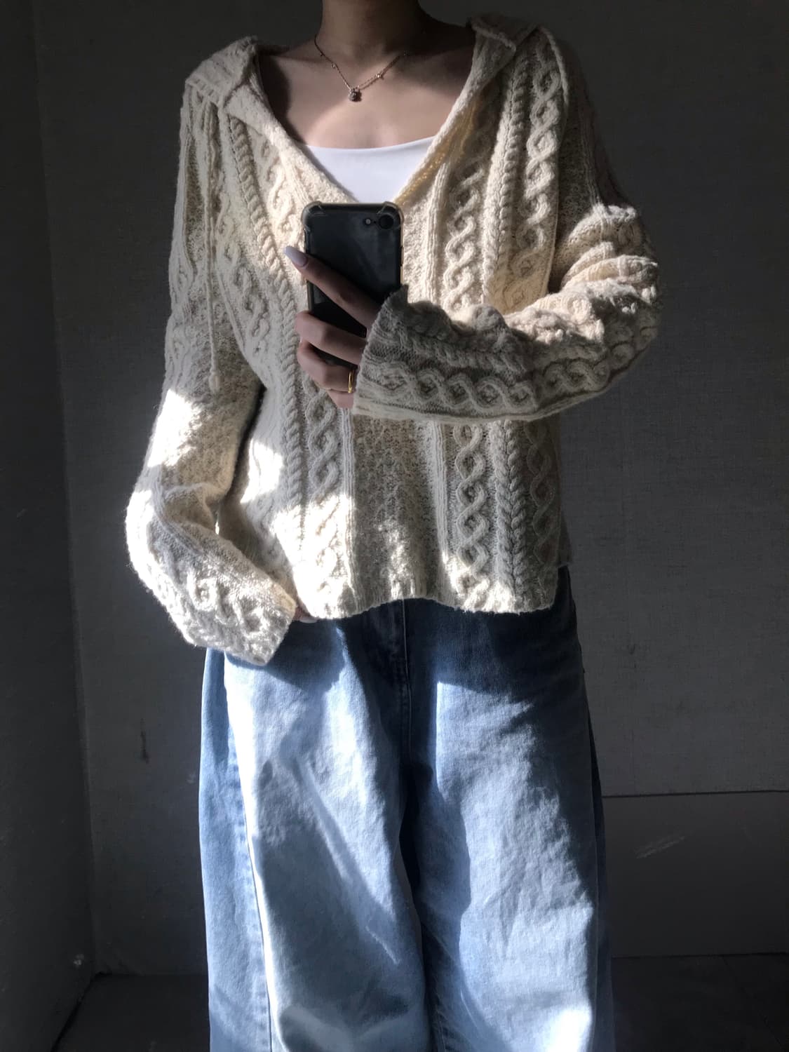 폴로 루즈핏 니트 후디 상품이미지3