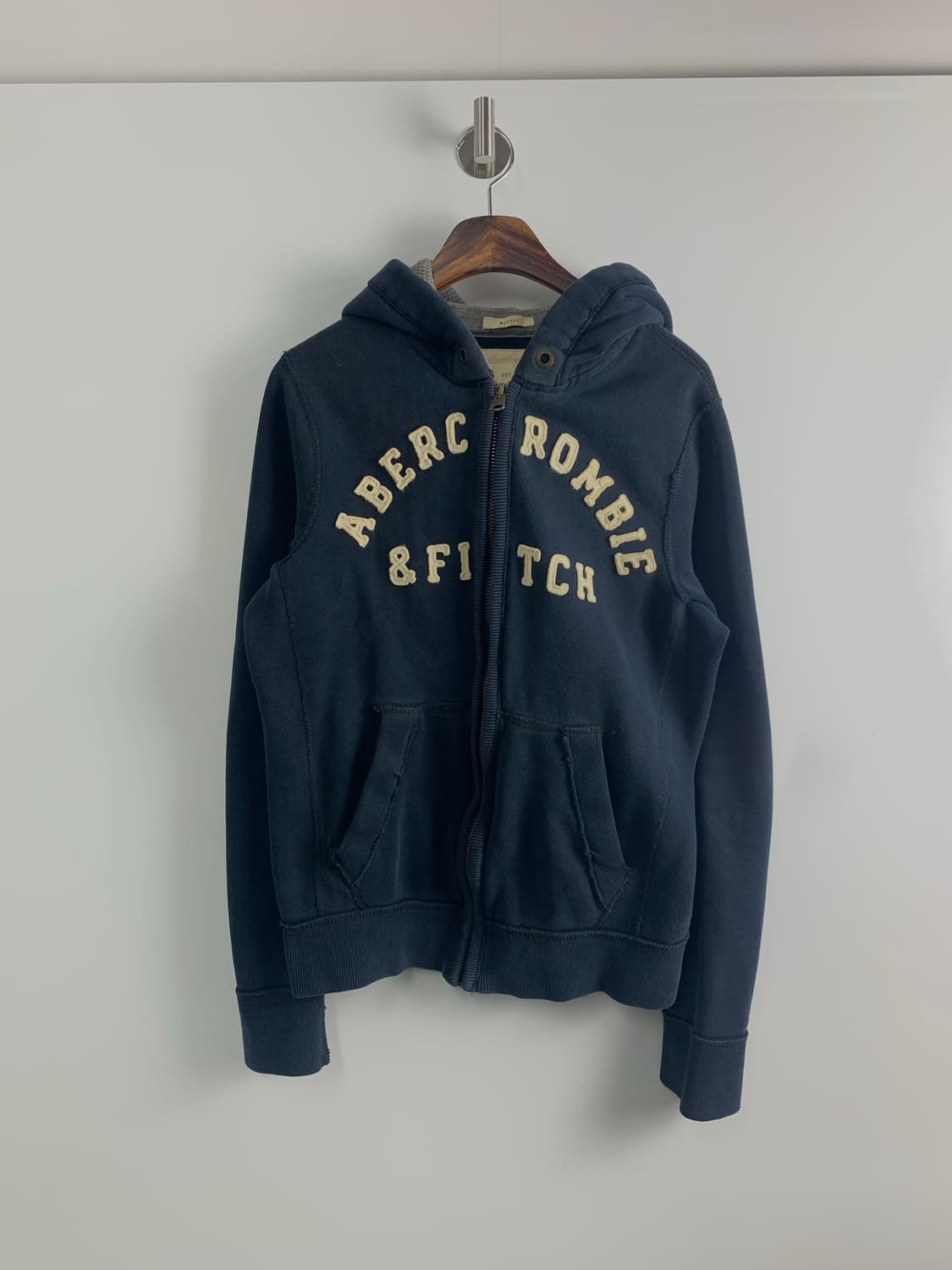 아베크롬비 y2k 와투케 헤비코튼 네이비 후드집업 상품이미지2