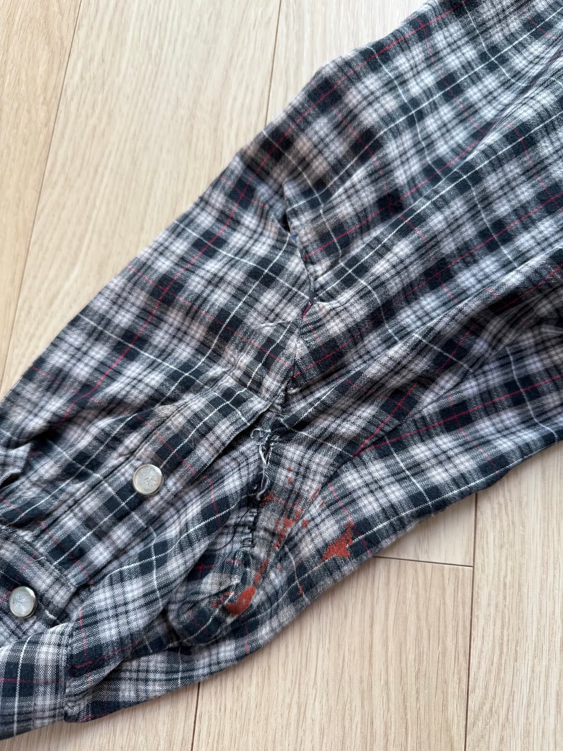 웨스트코스트차퍼 2000‘s 아이언크로스 셔츠*트레쉬드 상품이미지8