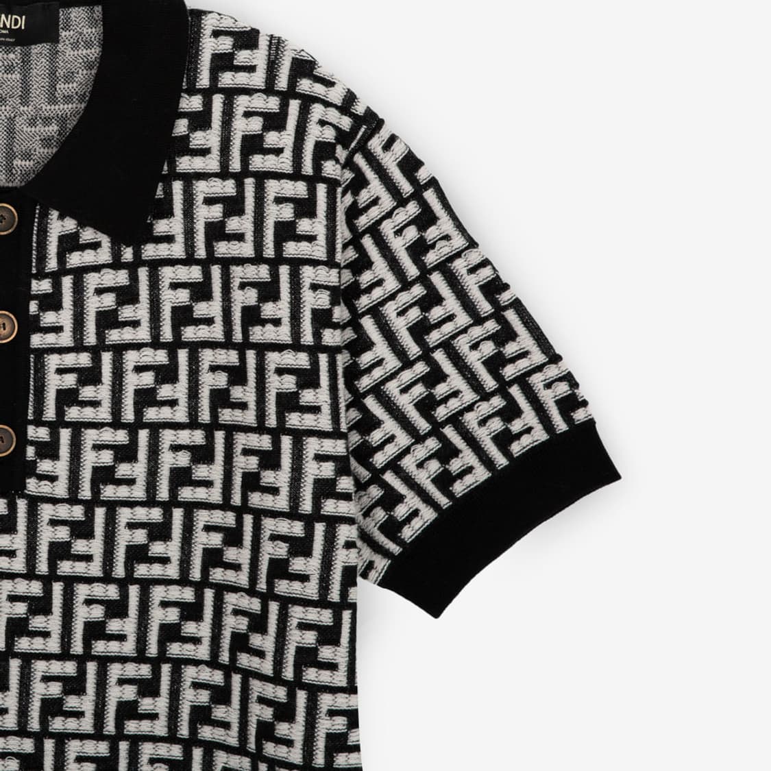 펜디 FF로고 올오버 카라 울 반팔 남성 니트 상품이미지8