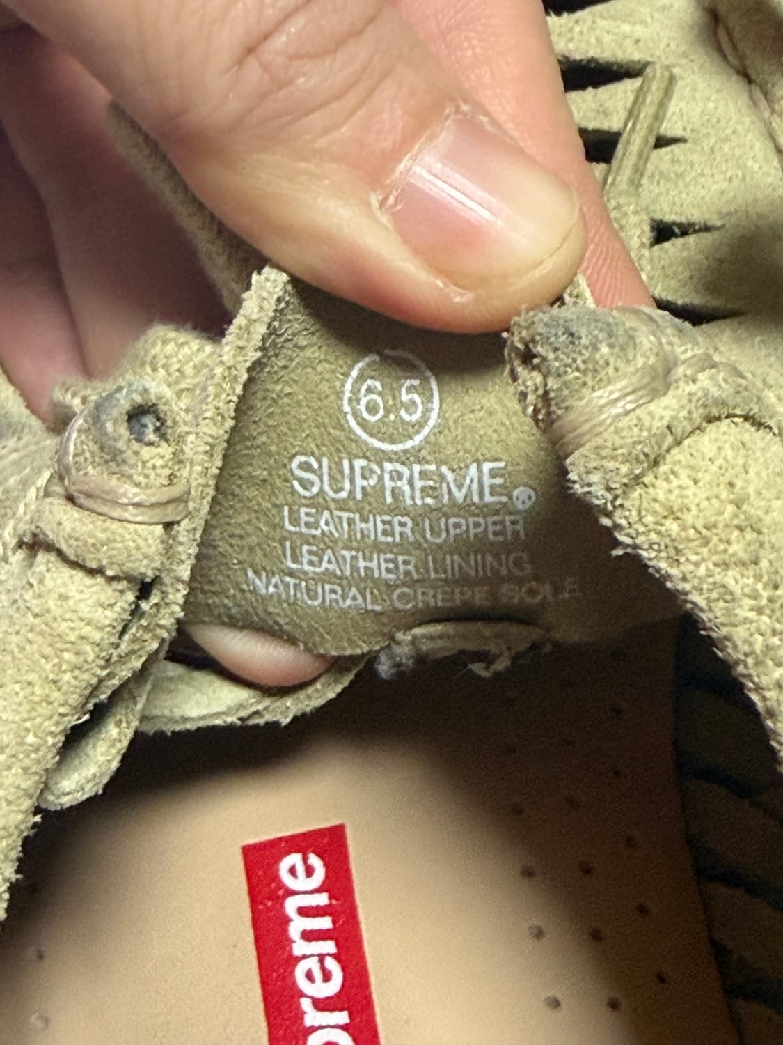 슈프림 클락스 우븐  250 UK6.5 왈라비 탄 상품이미지7