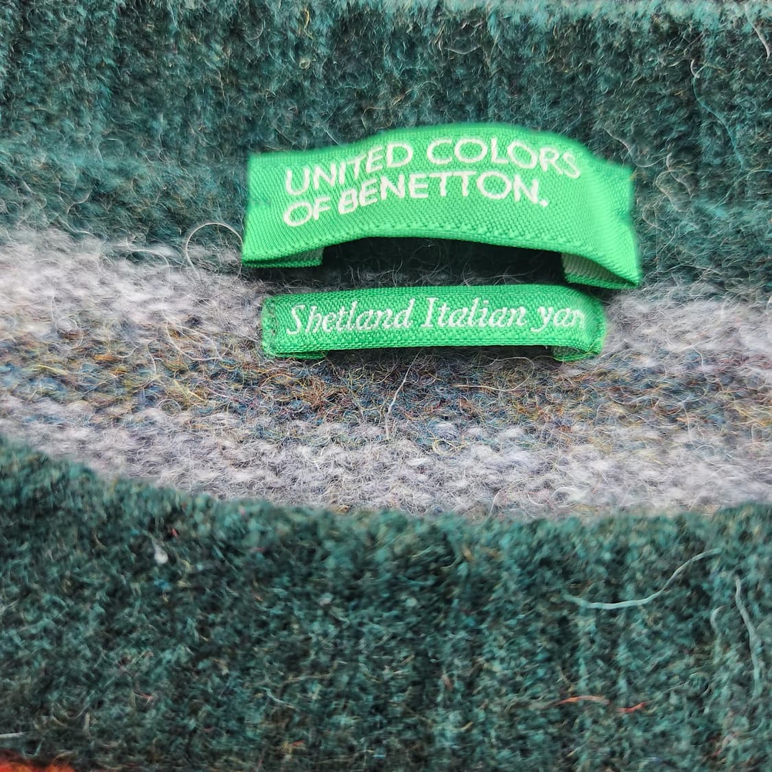 베네통 멀티컬러 스트라이프 니트(퓨어울) M(남여공용) 상품이미지4