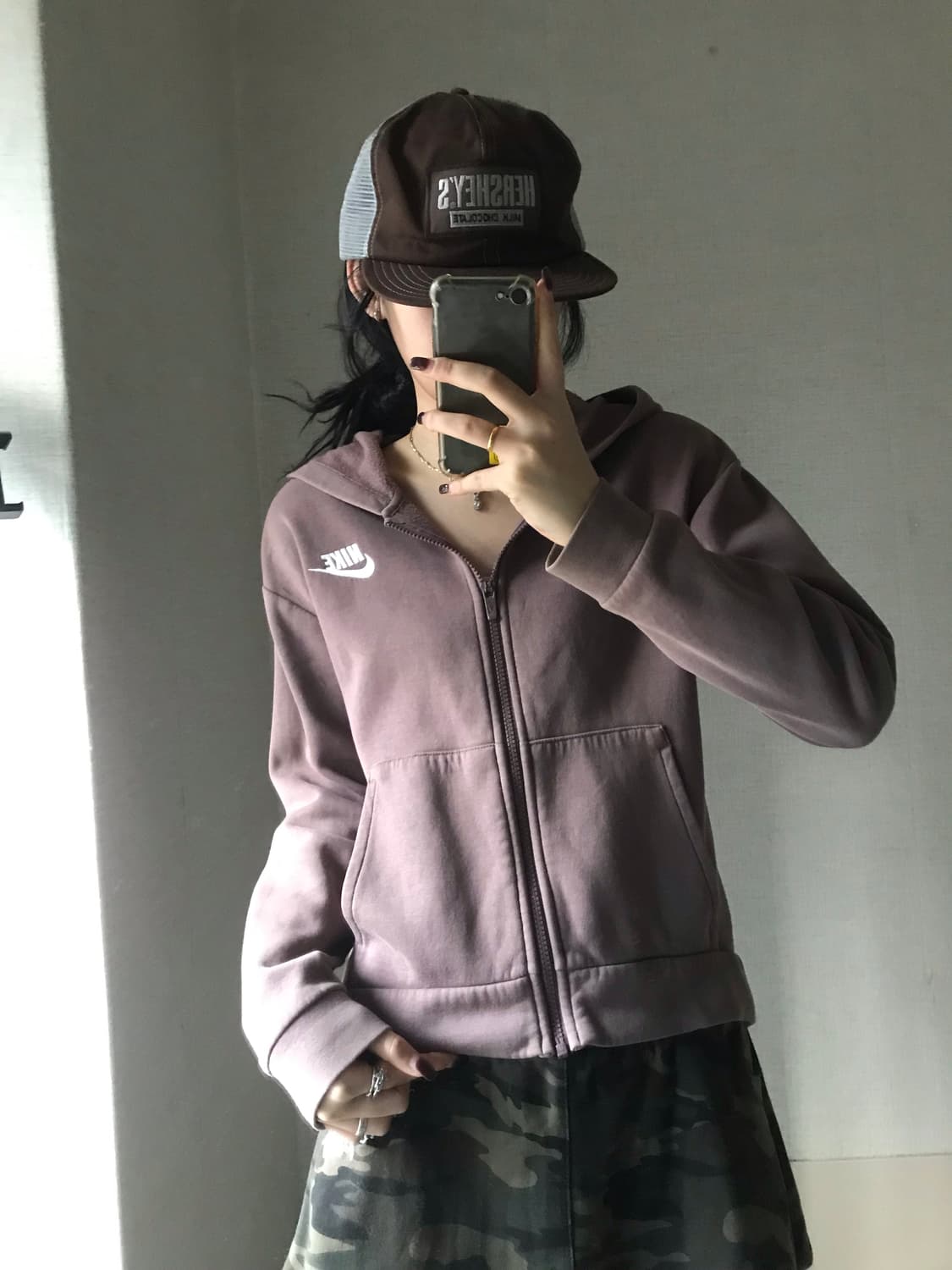 나이키 브라운 후드집업 상품이미지1