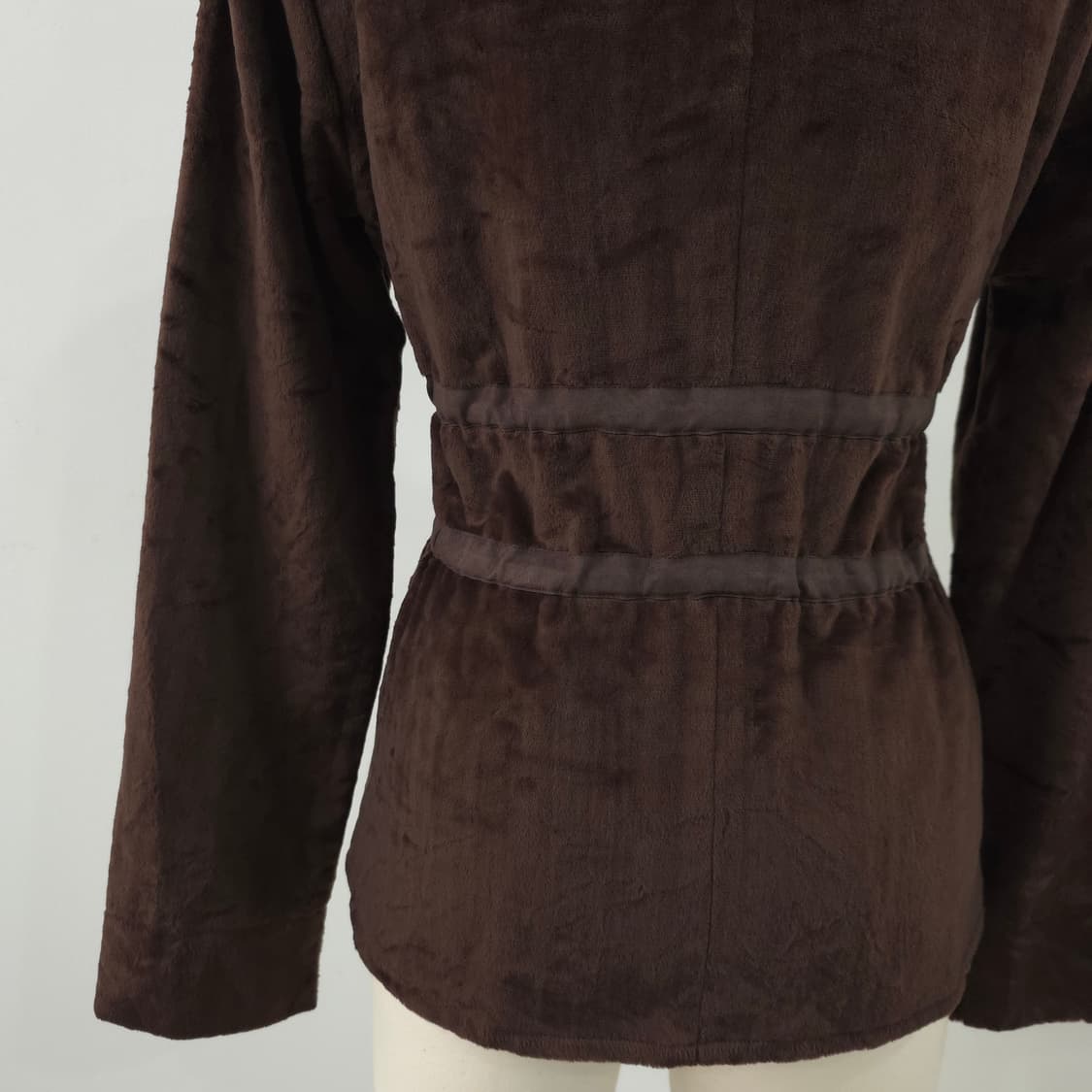 SUTJESO 브라운 큐프라 퍼 벨티드 셔츠 자켓 상품이미지7