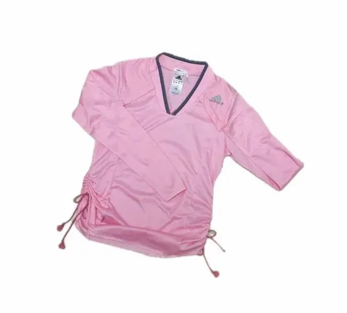 아디다스 연핑크 스포츠 탑 갸루 y2k 티셔츠 상품이미지1