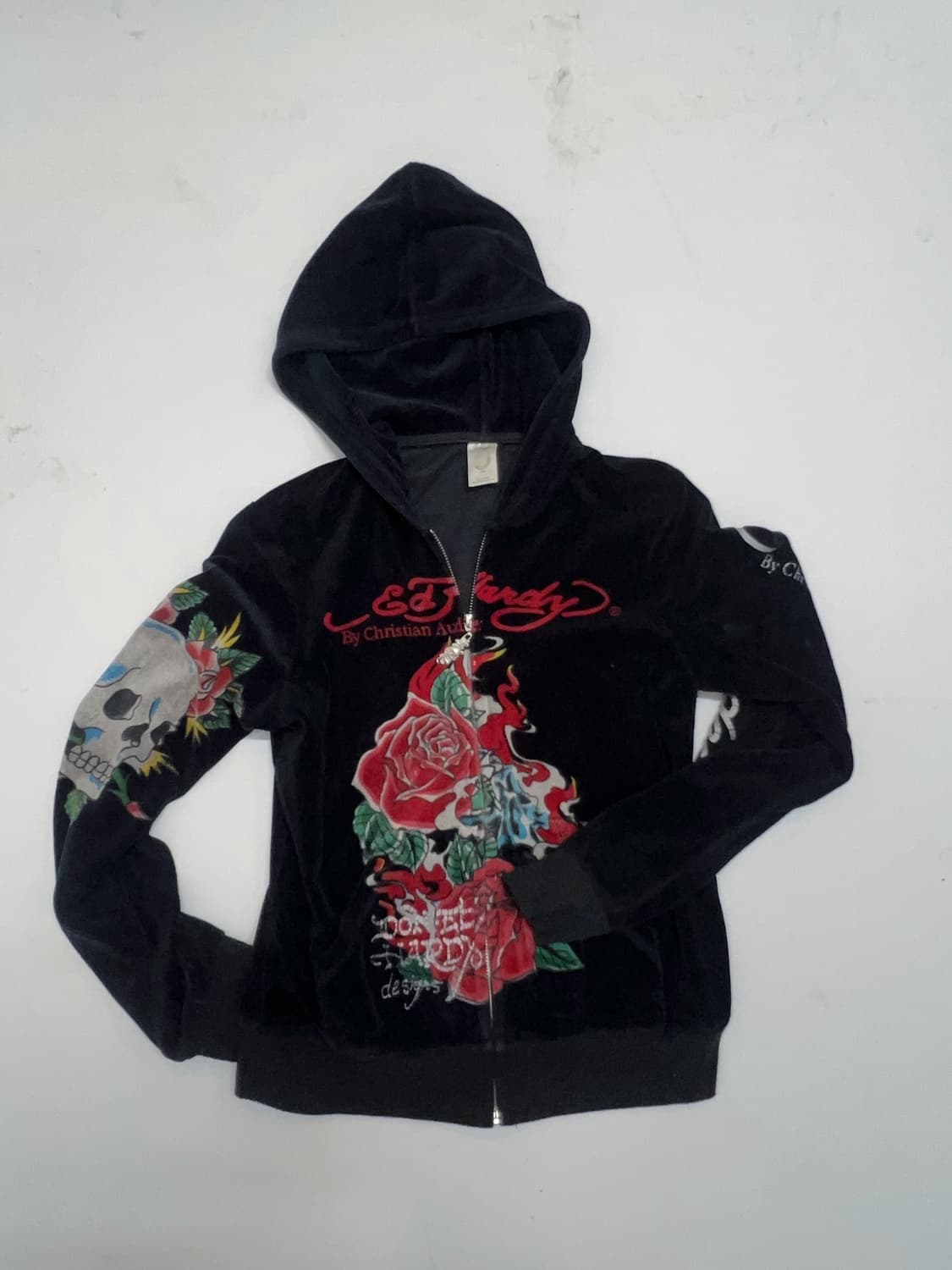 ED HARDY  Velvet Y2K Zip-Up Jacket 상품이미지2