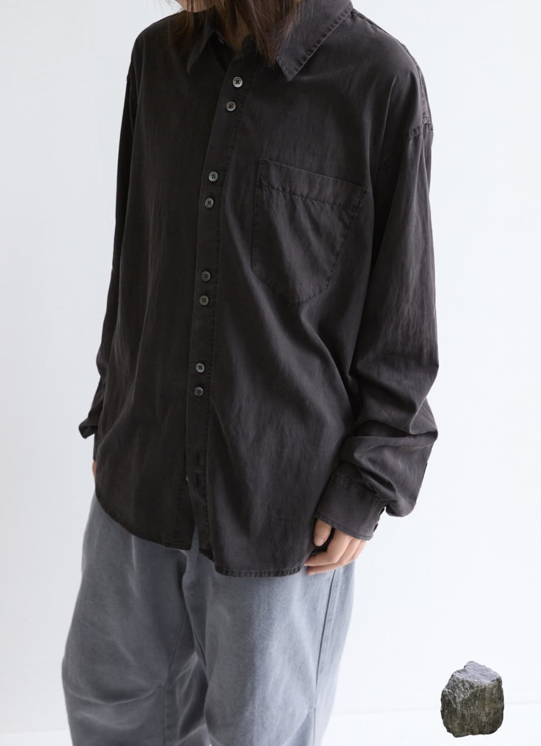 해칭룸 라나셔츠 차콜 4 상품이미지1