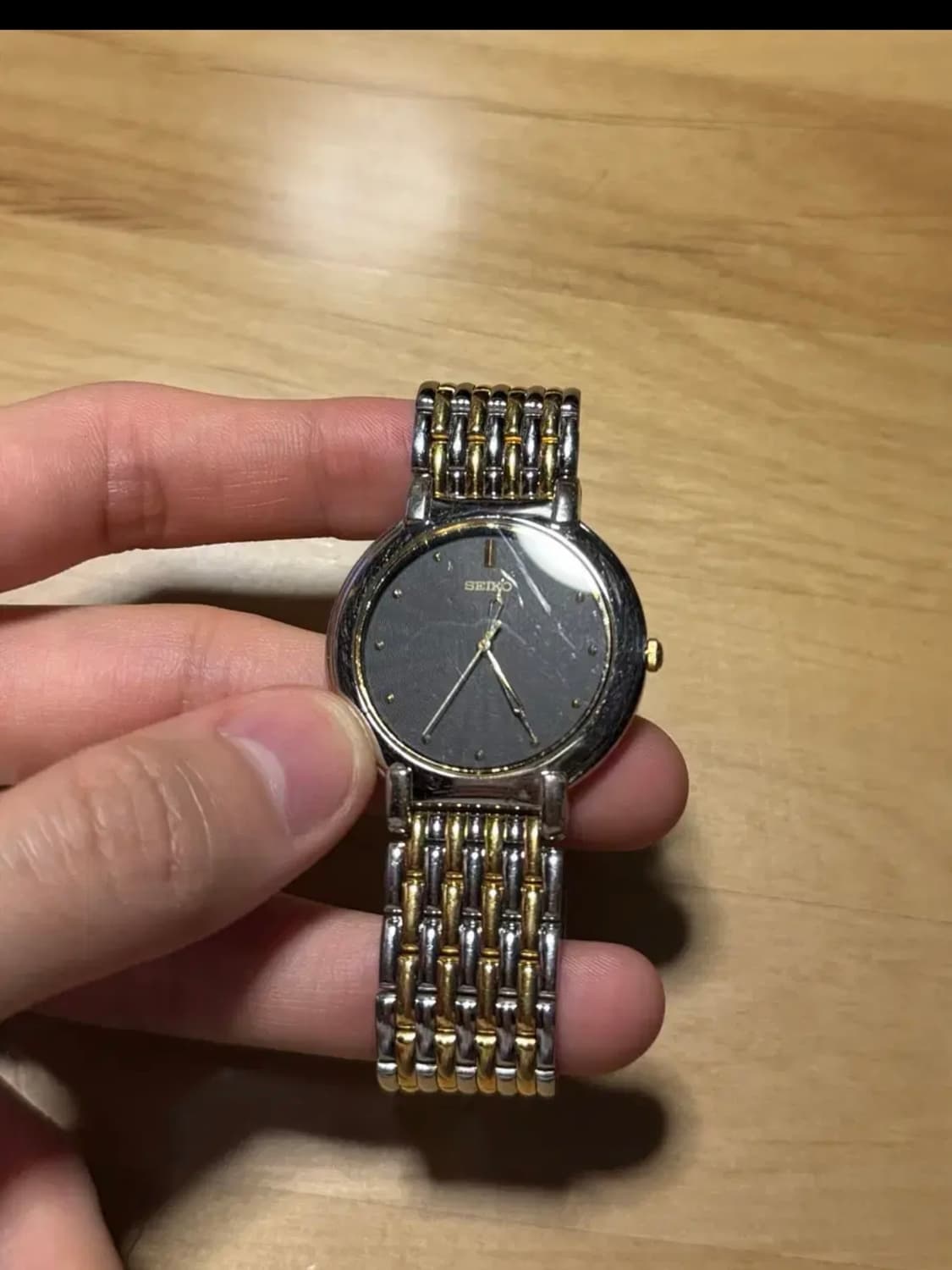 90년대 세이코 콤비 쿼츠 검판 상품이미지3