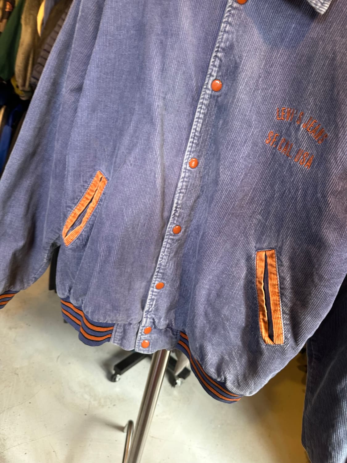 90s 리바이스 페이드 코듀로이 바시티 자켓 상품이미지5