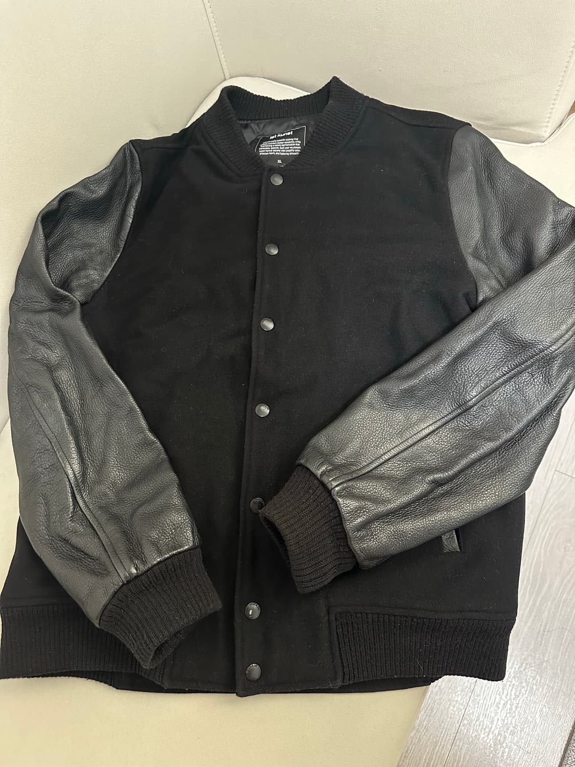 가죽배색 누빔 자켓 상품이미지1