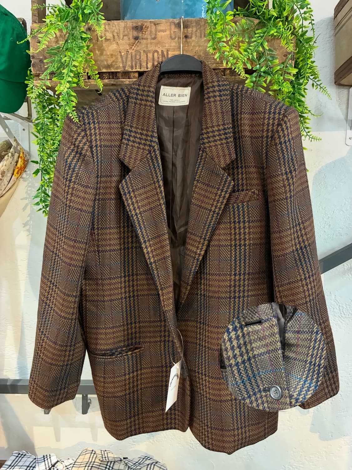 빈티지 민트 플라워 블레이저 코디 세트 상품이미지5