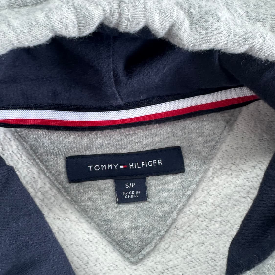 Tommy Hilfiger 타미힐피거 네이비 로고 그레이 후드집업 상품이미지5