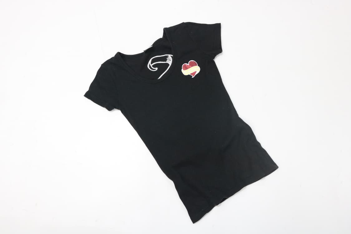 JIGGY ANOTHER GROUND 락 시크 하트 글리터 반팔 티셔츠 상품이미지4