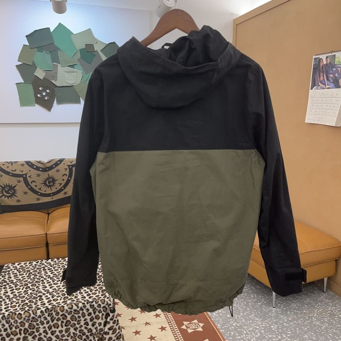 반스 올드스쿨 레트로 배색 반집업 아노락 바람막이 M C09506 상품이미지5