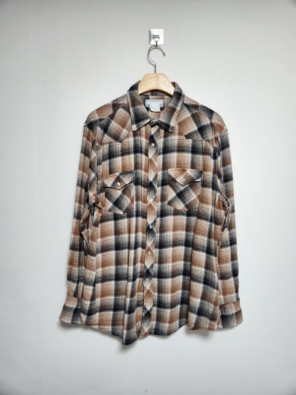 랭글러Wrangler 플란넬 웨스턴 셔츠 XL - S131 상품이미지1