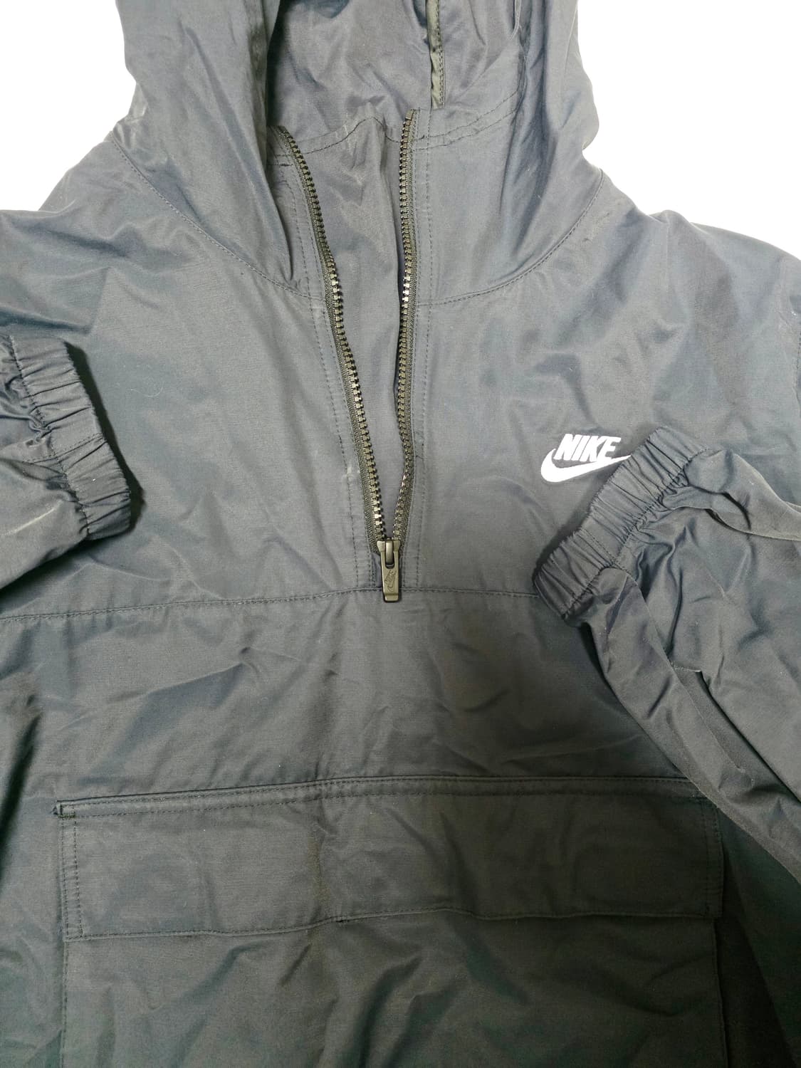 [나이키] 올드스쿨 네이비 캥거루 포켓 하프집업 아노락 바람막이 L 상품이미지3