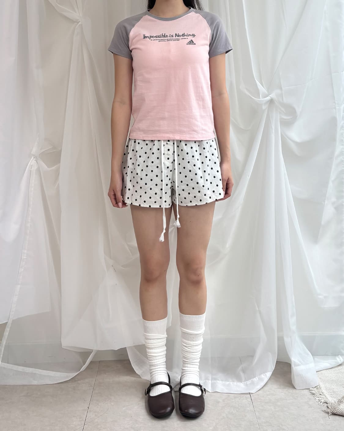 Adidas pink grey raglan t-shitt 상품이미지6
