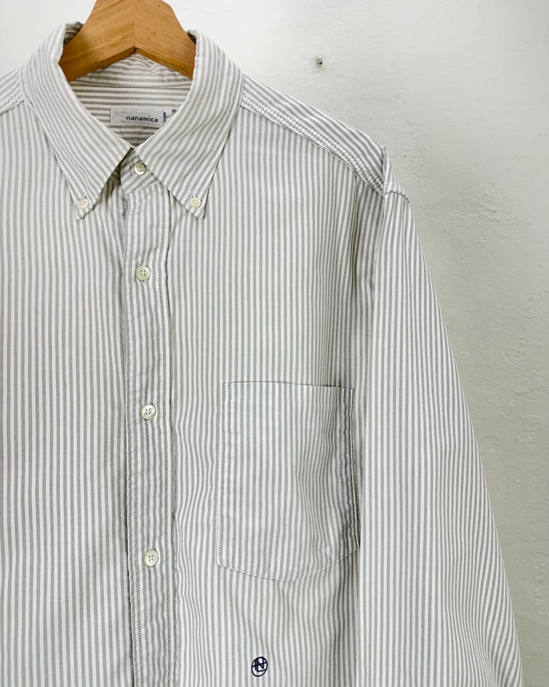 나나미카 버튼 다운 스트라이프 윈드 셔츠 상품이미지3