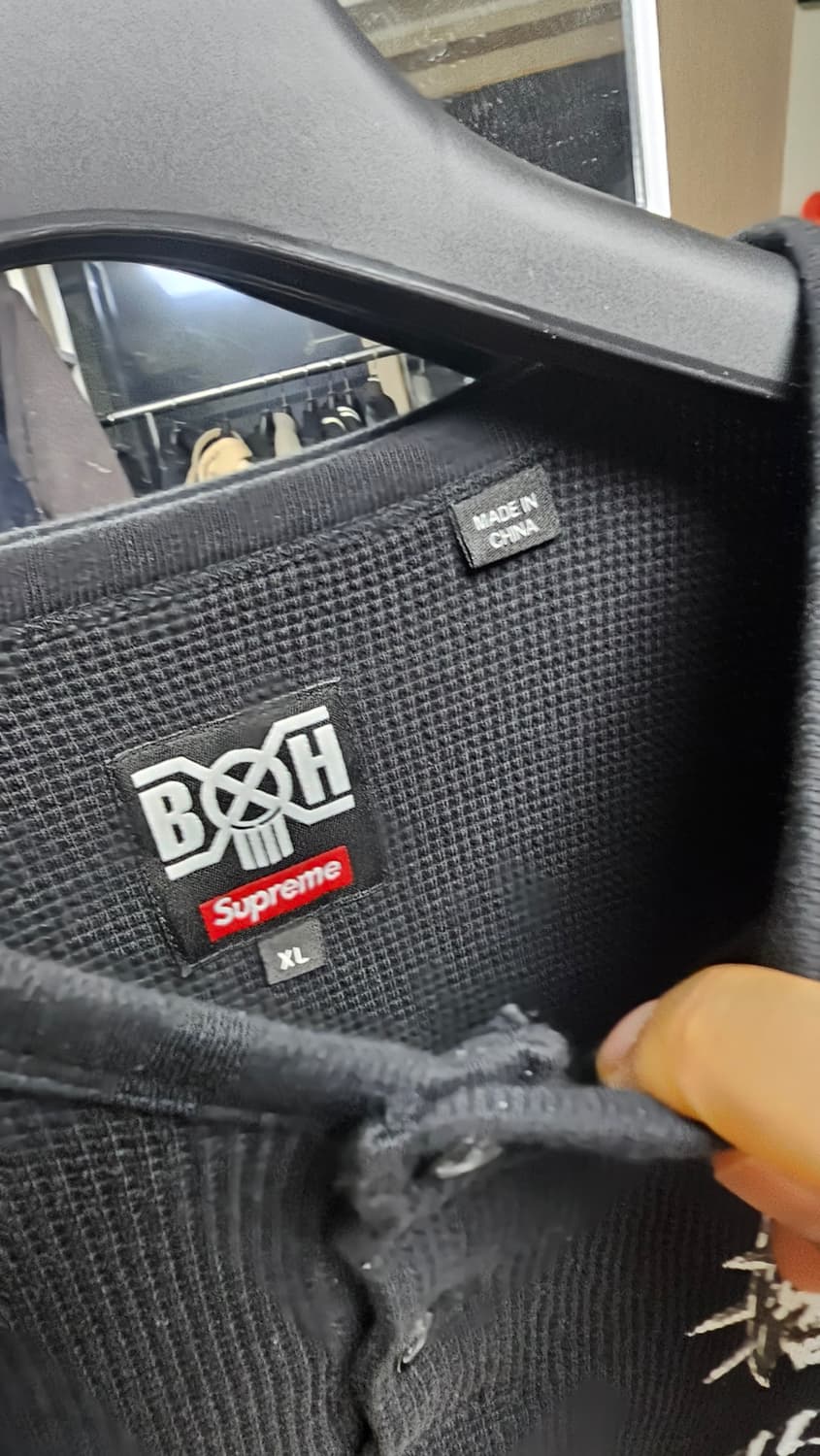 슈프림 x 바운티 헌터 써멀 헨리 롱슬리브 탑 블랙 xl 상품이미지4