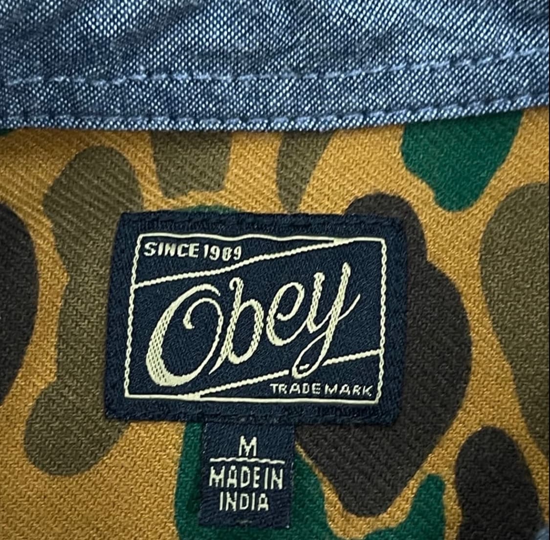 오베이 카모 셔츠 M 상품이미지3