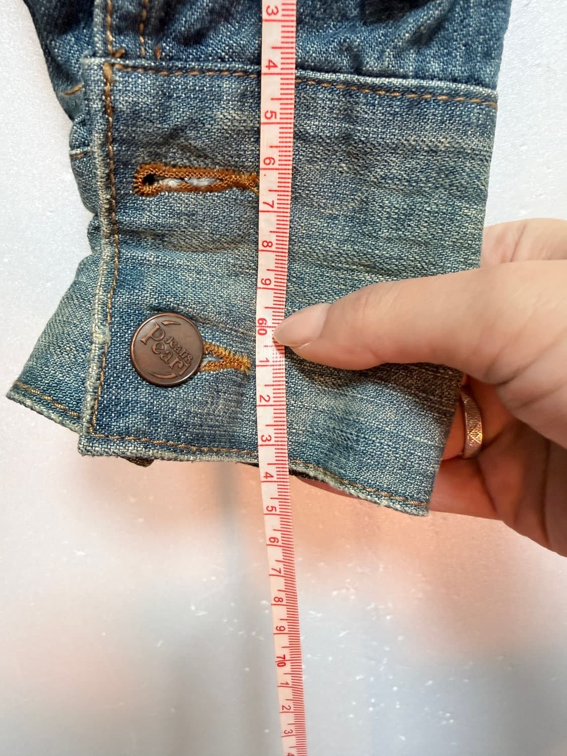 펄진 Pearl Jeans 스터드 데님 자켓 S 여성 청자켓 상품이미지10