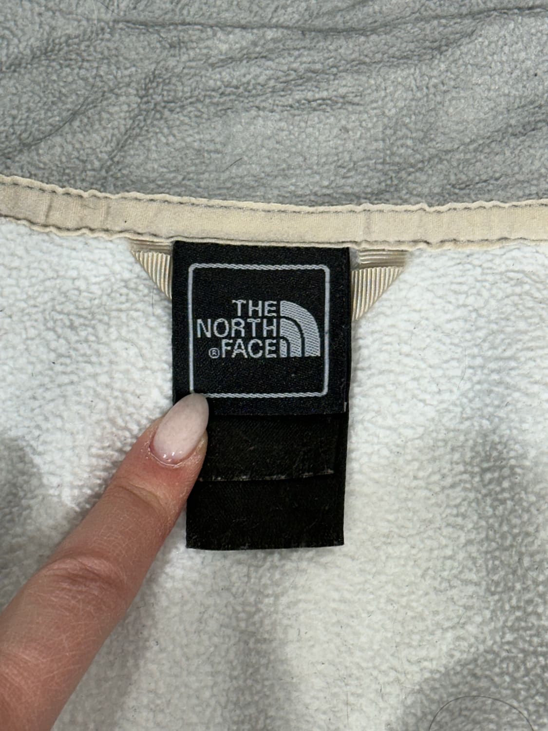 노스페이스 화이트 그레이 후리스 뽀글이 자켓  상품이미지7