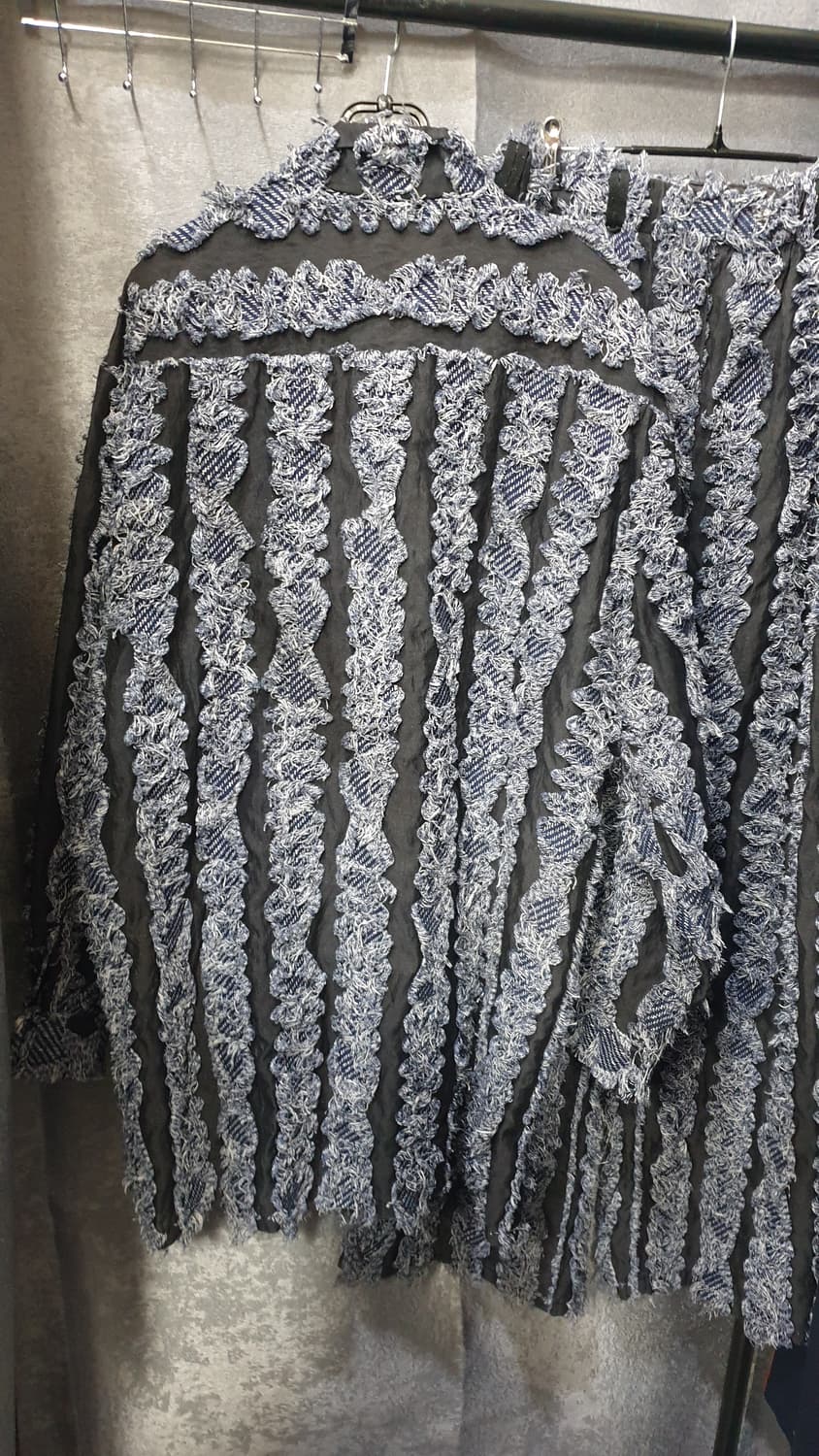 데님프린지 패턴 셔츠 & 바지 세트 상품이미지4