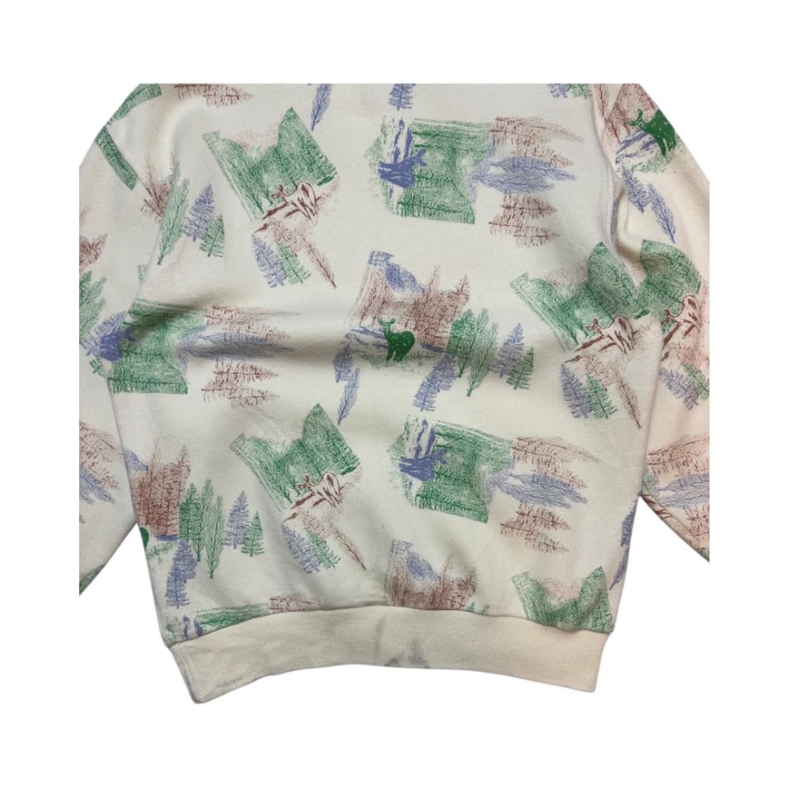 (M) 빈티지 90s jantzen 울오버 네이처 프린트 스웻셔츠 TM- 상품이미지4