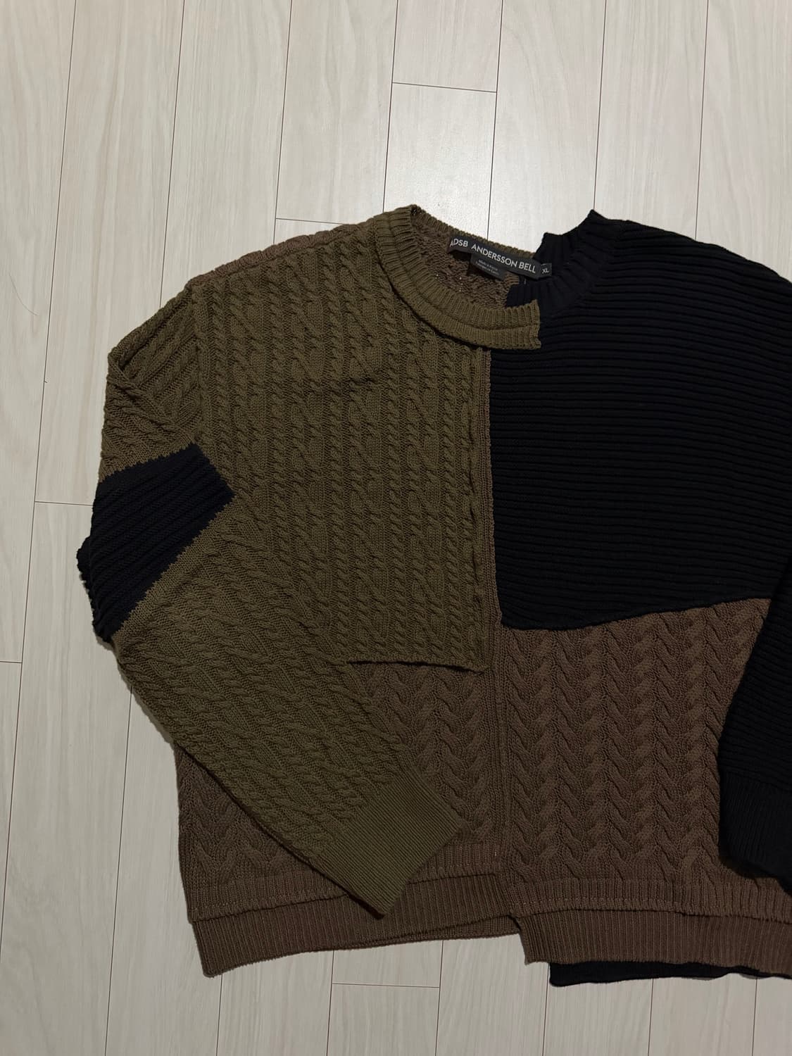 25FW 앤더슨벨 패치워크 크루넥 니트 XL  상품이미지2