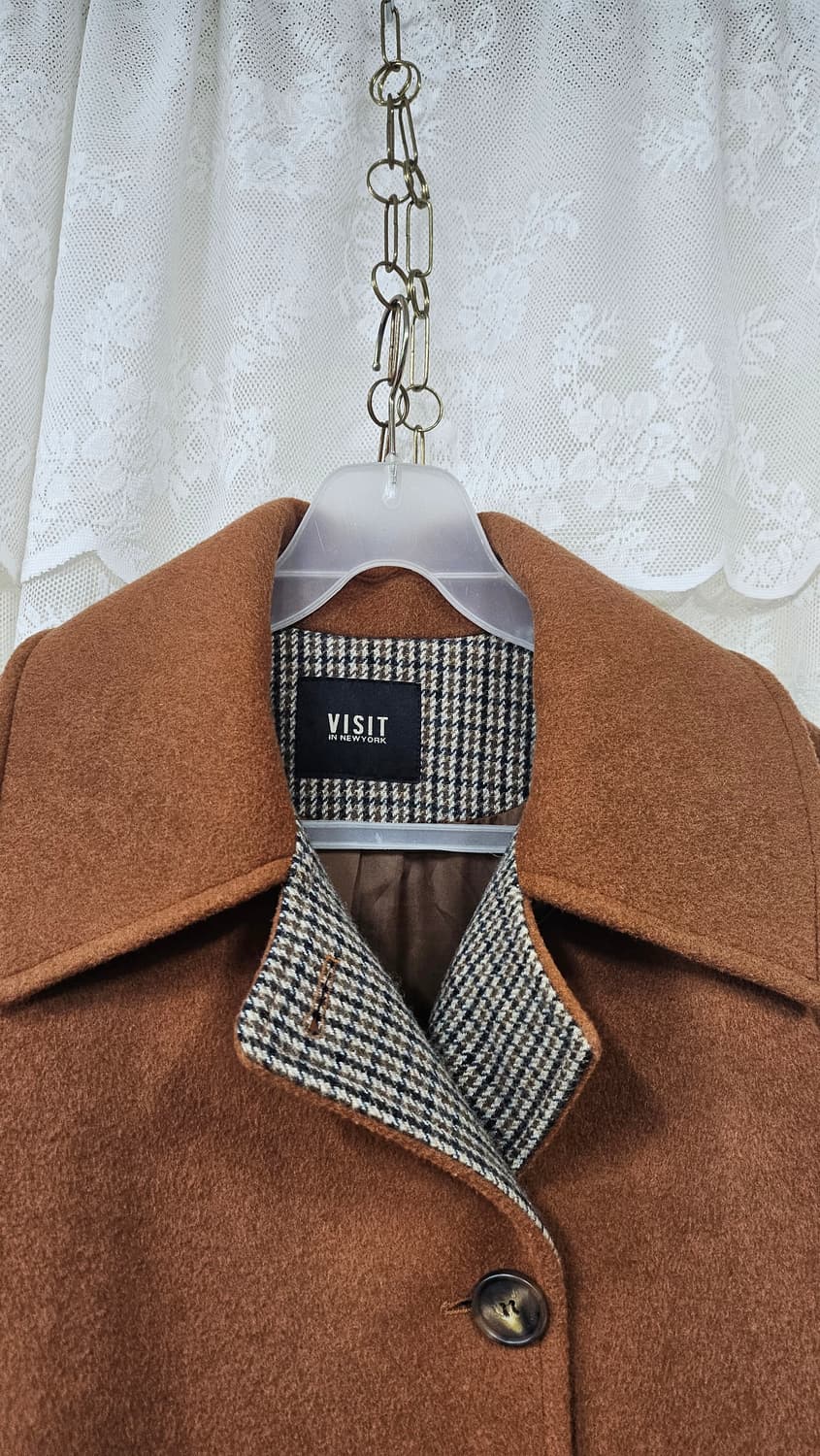 Vist브라운 모직 코트 상품이미지4